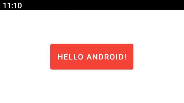Taller red button with text hello android